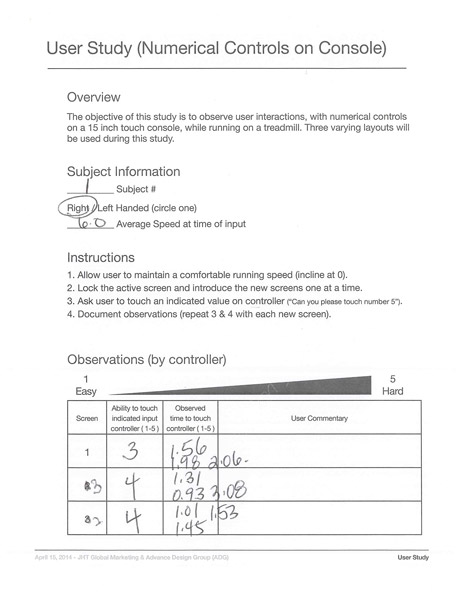 Image of a research template used in study